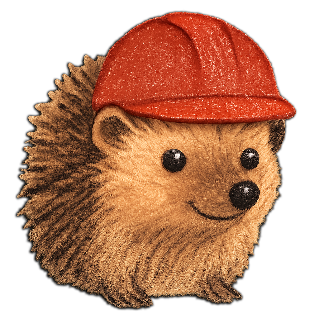 Igel mit Helm