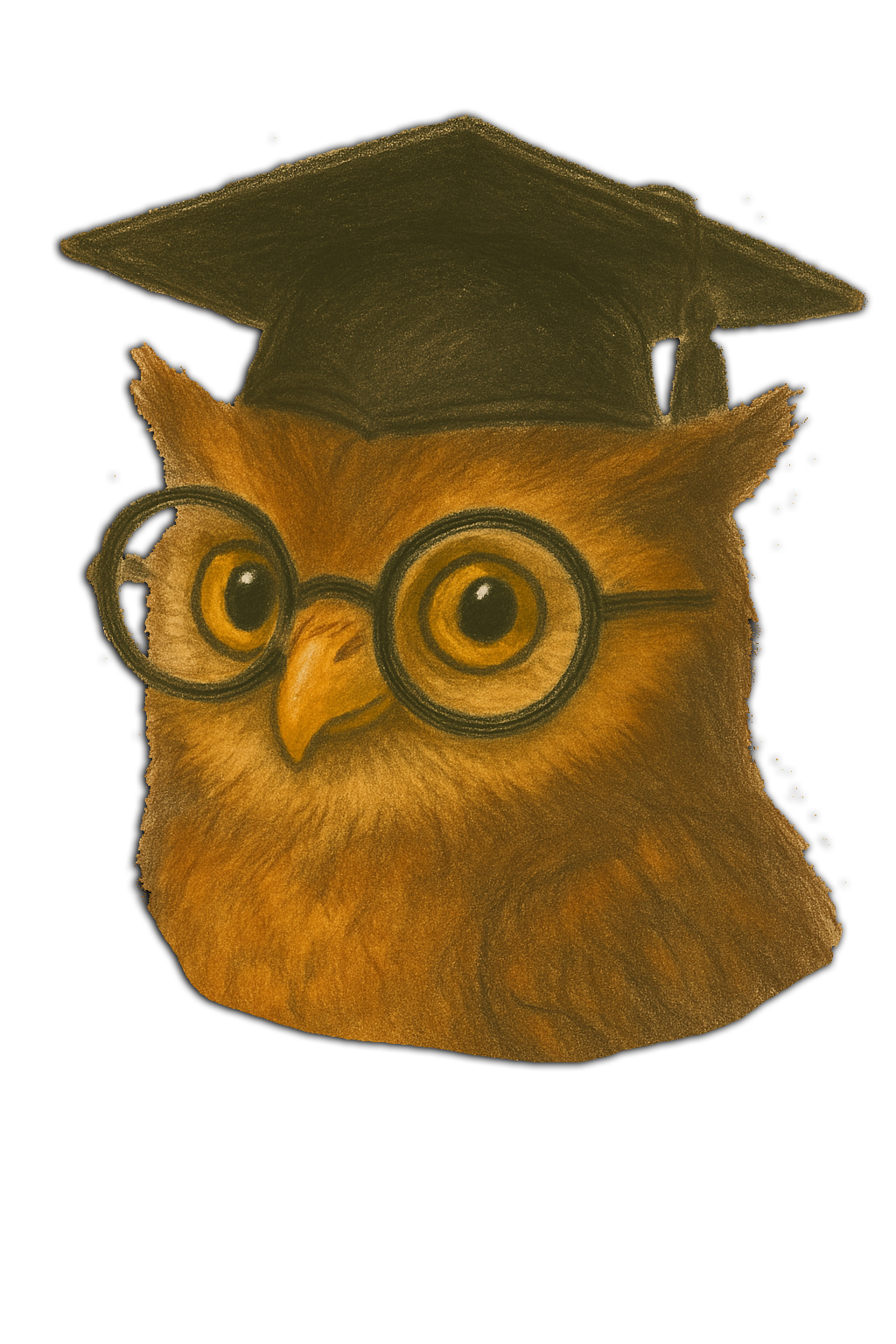 Eule mit Universitätshut